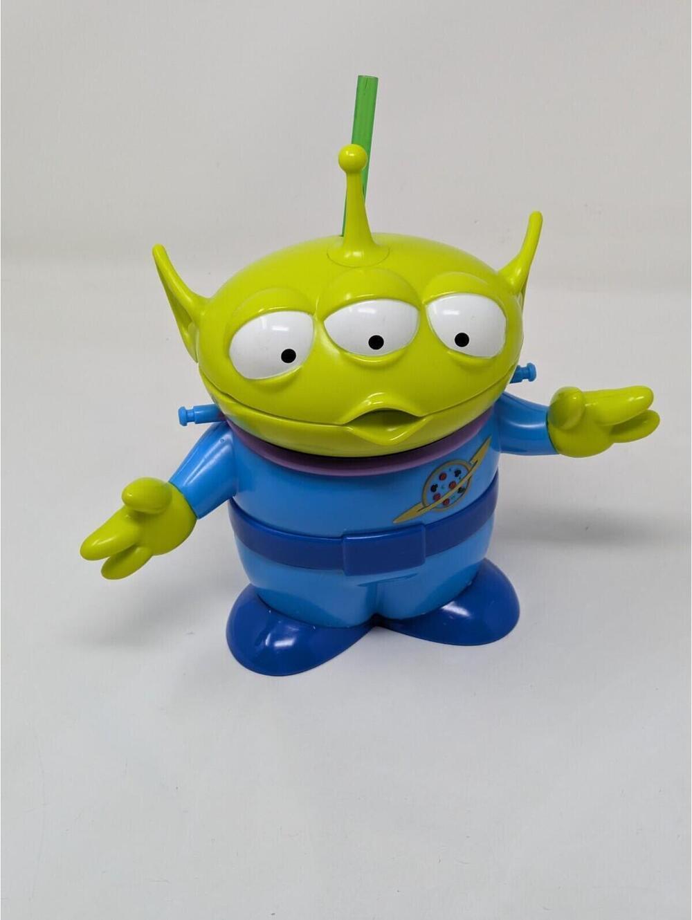 Disney Parks Pixar Toy Story Little Green Men Alien Sipper Cup w/ Straw